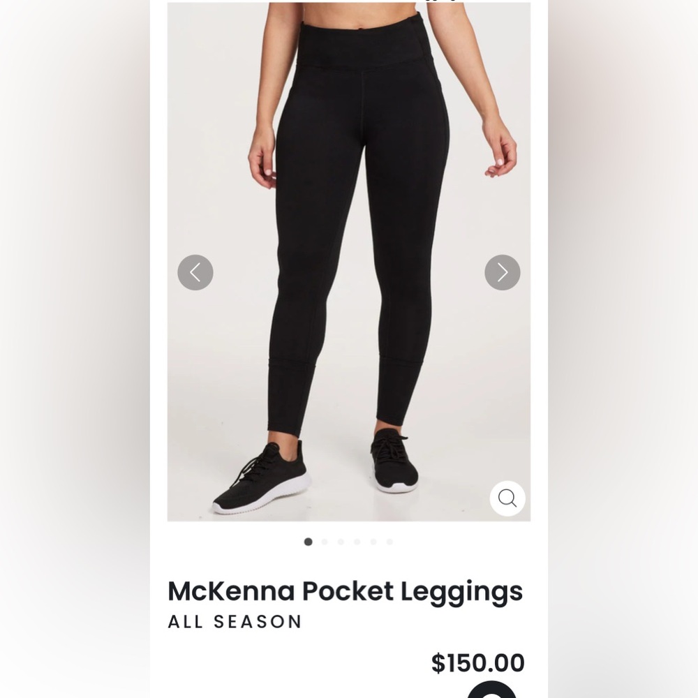 Reduced Price! Woolx McKenna Pocket Leggings, Black, Size XL